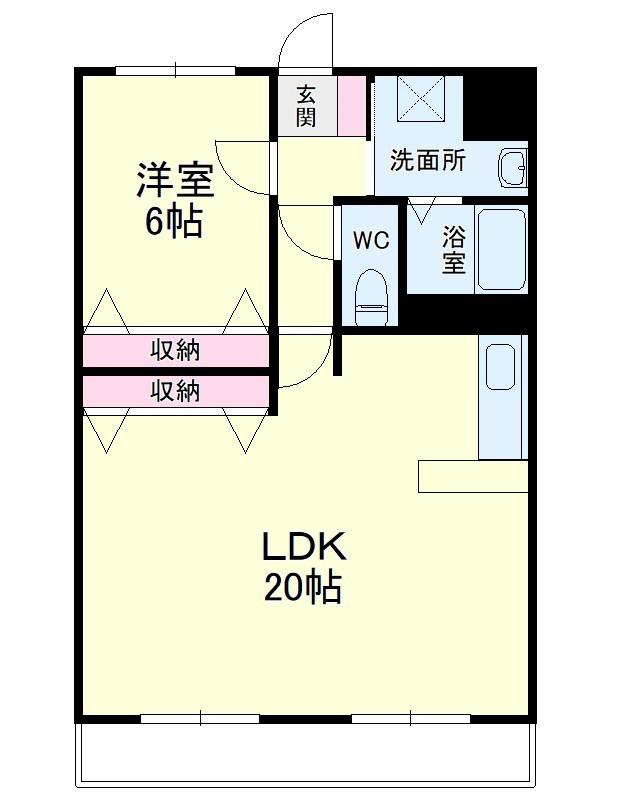 ルーチェ(1LDK/4階)の間取り写真