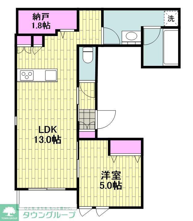 古市場2丁目メゾン(1LDK/3階)の間取り写真