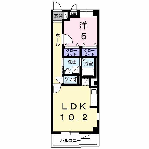 クレバーハウス(1LDK/1階)の間取り写真