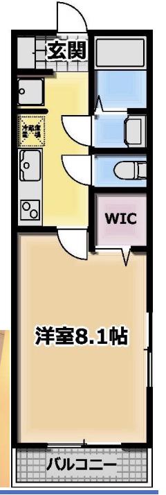 A RESIDENCE(1K/2階)の間取り写真