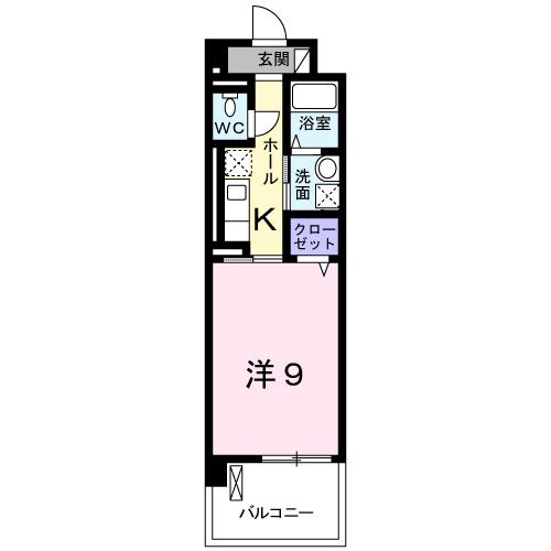 ROOT・ONE(1K/2階)の間取り写真