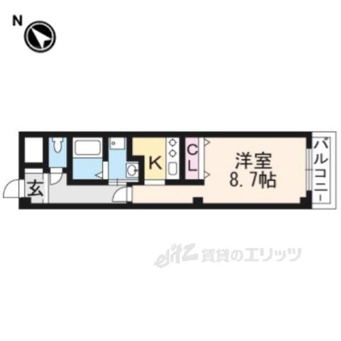 サクセスコート(1K/2階)の間取り写真