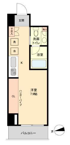 レジデンス雪谷大塚(ワンルーム/3階)の間取り写真