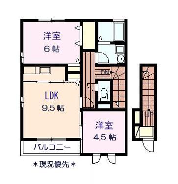 HEARENLY PARSヘブンリーパース(2LDK/2階)の間取り写真