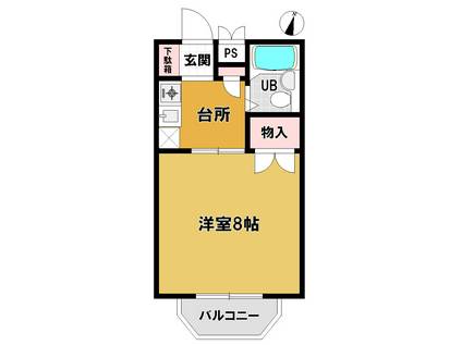 ナンカイエイト(1K/3階)の間取り写真