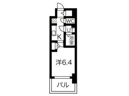 メイクス名駅南II(1K/9階)の間取り写真