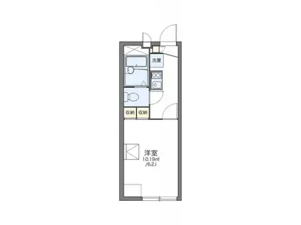レオパレス原(1K/1階)の間取り写真