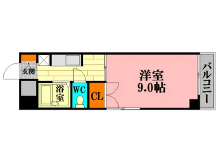 ルネッサンス末森(1K/1階)の間取り写真