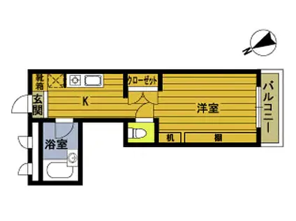 グレイス壱番館(1K/1階)の間取り写真