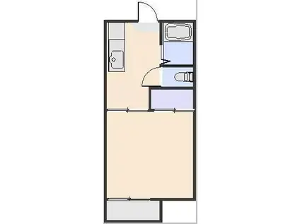 ハイツ光 C棟(1K/2階)の間取り写真