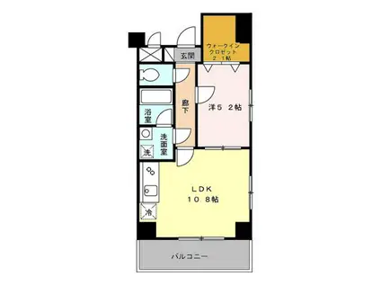 メゾンDEウノ(1LDK/7階)の間取り写真