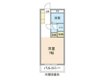 メゾンドールアラカワ(1K/2階)の間取り写真