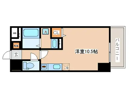 SDグランツ神戸大開通(ワンルーム/4階)の間取り写真