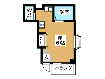 ドムショパーナ中山(ワンルーム/3階)の間取り写真