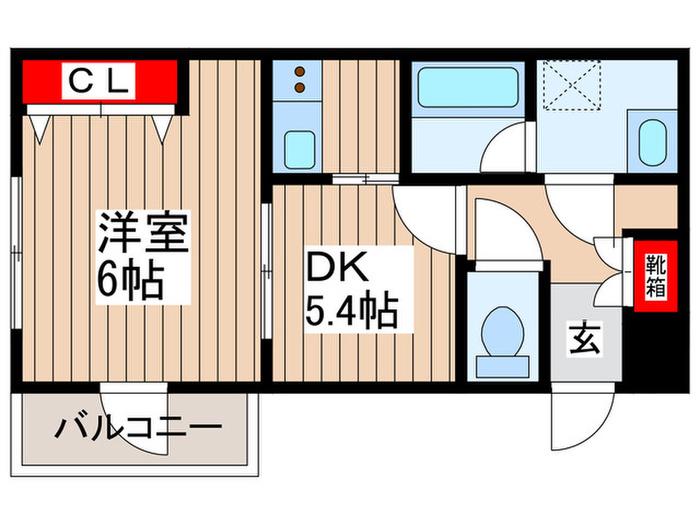 アイアナック(1DK/3階)の間取り写真