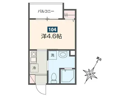 メルディア小川(1K/1階)の間取り写真