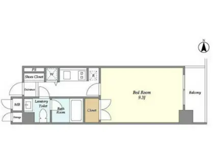 ノナプレイス渋谷神山町(ワンルーム/2階)の間取り写真