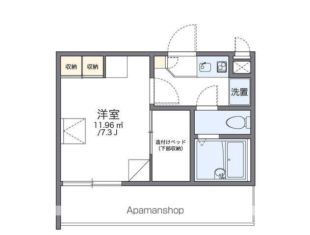 レオパレスセジュール新保(1K/3階)の間取り写真