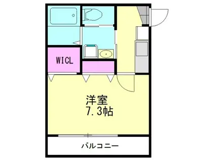 キャメル新中里(1K/1階)の間取り写真