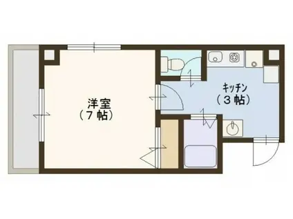 スタシオン梅田イースト(1K/8階)の間取り写真