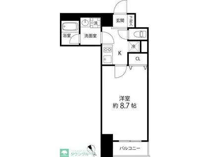 TS GARDENセンター南(1K/5階)の間取り写真