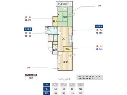 アスタック1289(2DK/1階)の間取り写真