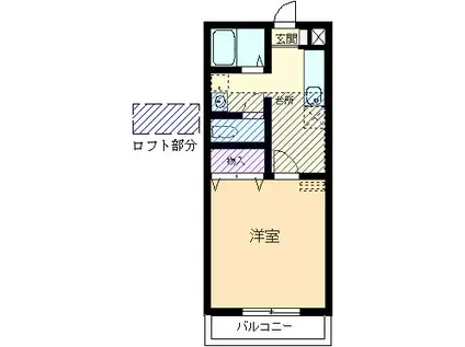 Mフレンズ(1K/2階)の間取り写真