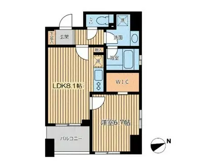 CITY SPIRE芝公園(1LDK/10階)の間取り写真