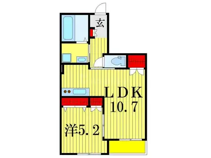 PAZ PUENTE(1LDK/3階)の間取り写真