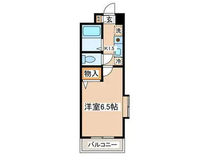 シャルムルミエール(1K/1階)の間取り写真