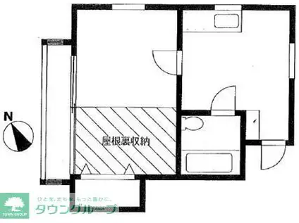 ハイネス舞浜(1K/2階)の間取り写真