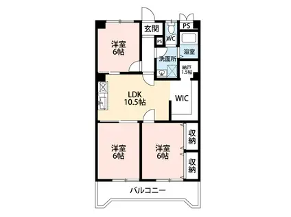 マンション西浦(3SLDK/2階)の間取り写真