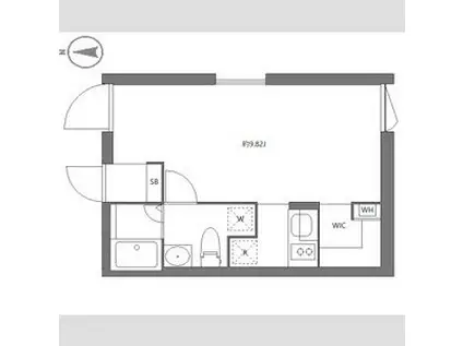 フラッフィー落合南長崎(ワンルーム/2階)の間取り写真