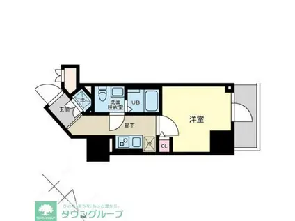 プライマル品川大森海岸(1K/4階)の間取り写真