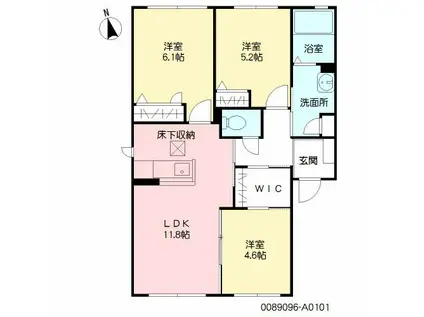 サンビレッジ高良(3LDK/2階)の間取り写真
