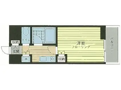 ペレネAI(1K/5階)の間取り写真