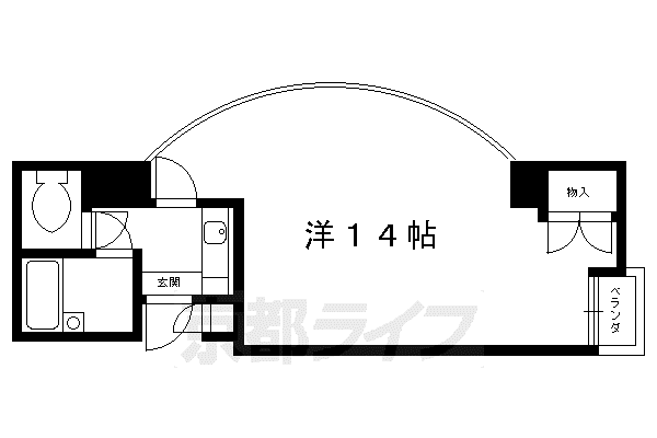 BLDG清水坂(1K/3階)の間取り写真