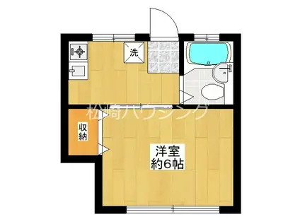 グリーンパレス(1K/1階)の間取り写真