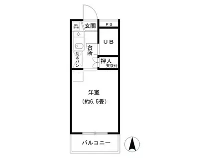 トラストビラ住吉(ワンルーム/1階)の間取り写真