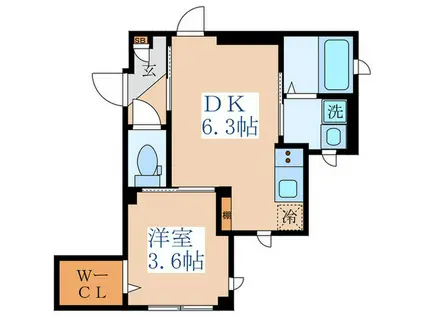 グレース阿佐谷(1DK/1階)の間取り写真