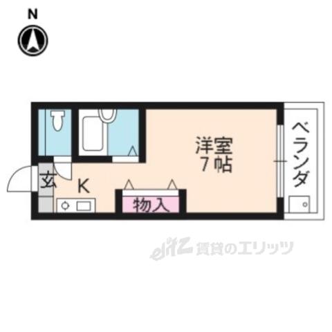 リビエイール(1K/1階)の間取り写真