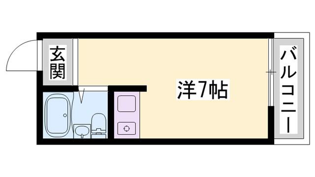 サンパレス神爪(ワンルーム/2階)の間取り写真