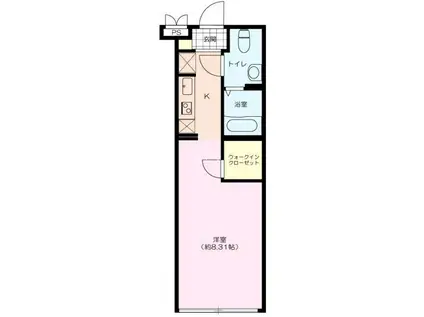 EDIT新宿富久(ワンルーム/4階)の間取り写真