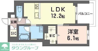 センターレジデンス グランデ(1LDK/2階)の間取り写真