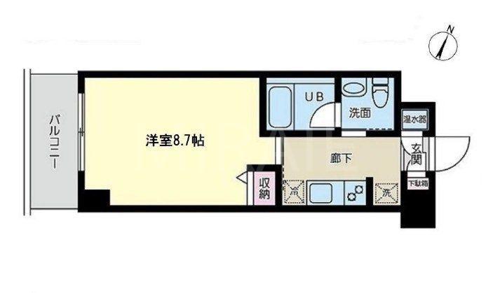 ヴァリエ原町田(ワンルーム/5階)の間取り写真