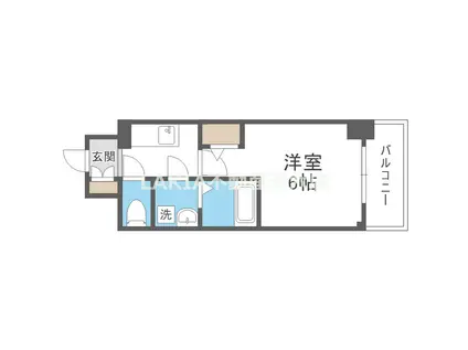 エスリード ザ・グラン大阪ノース(1K/3階)の間取り写真