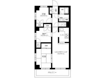 成加パラシオン(2SLDK/4階)の間取り写真