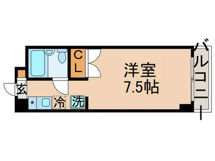 イーストアベニュー(ワンルーム/2階)の間取り写真