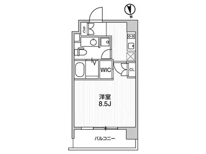 アーデン麻布十番(1K/7階)の間取り写真