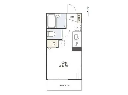 リブラブ四谷(ワンルーム/2階)の間取り写真